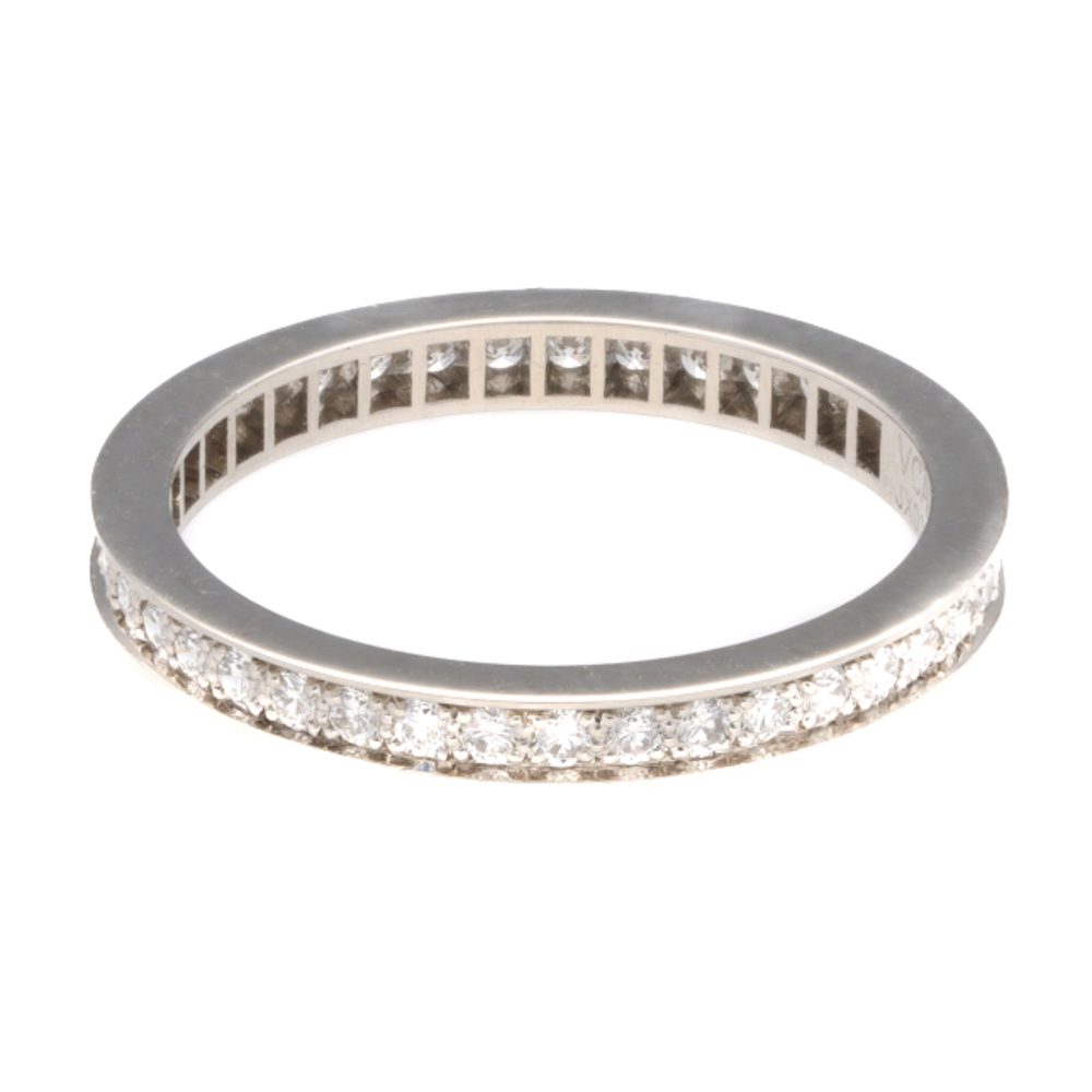 Vintage Van Cleef and Arpels Diamond Full Eternity Ring in Platinum