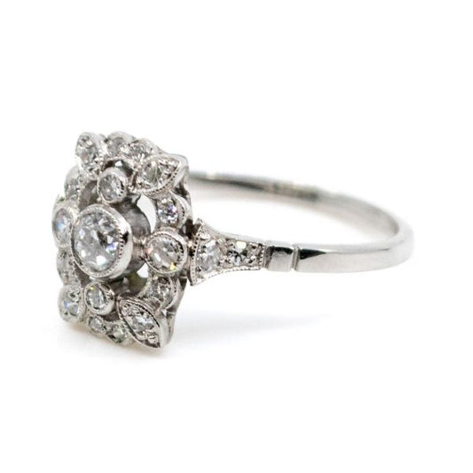 Antique Art Deco Diamond Platinum Ring