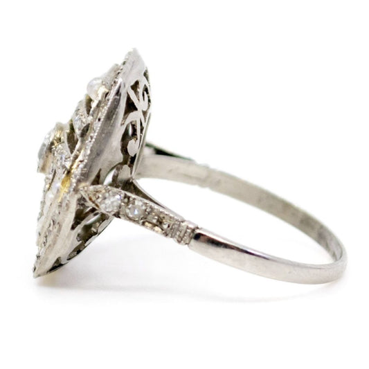 Antique Art Deco Hexagonal Diamond Ring