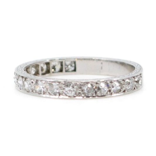 Antique Art Deco Old Mine Cut Diamond Eternity Ring