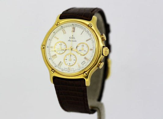 Vintage Ebel 1911 Men's Chronograph Watch in 18ct Gold, circa 1990s