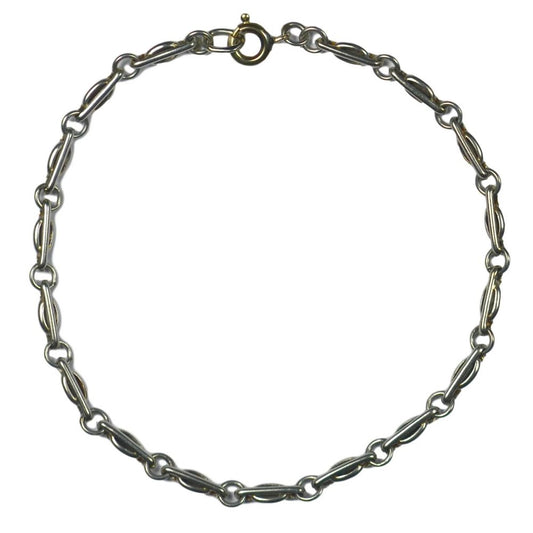 Platinum Fancy Link Charm Bracelet