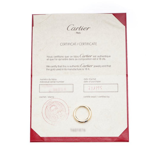 Cartier Ellipse Sapphire 18ct Yellow Gold Band Ring