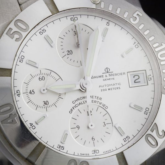 Baume and Mercier Capeland 44mm Steel Automatic Chronograph Watch