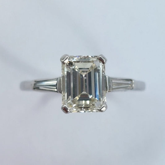1.42ct Emerald Cut Diamond Solitaire Ring