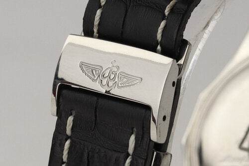 Breitling Bentley Special Edition 45mm Automatic Chronograph Watch, on a Breitling black leather strap with steel fold-over clasp.