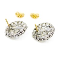 cluster diamond earrings rose and old cut diamonds