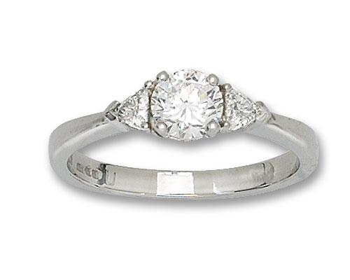 Diamond & Platinum Three Stone Ring