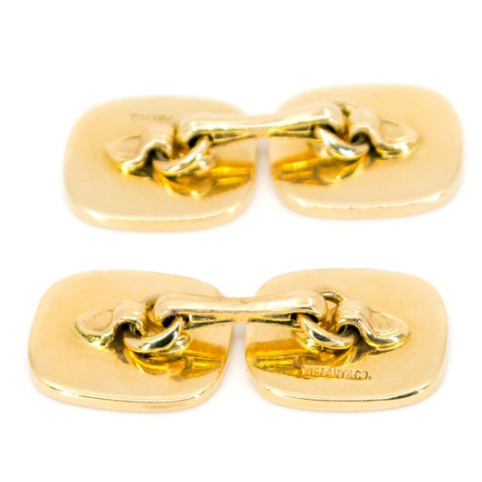 Tiffany & Co. 14 Carat Yellow Gold Bridge Link Cufflinks