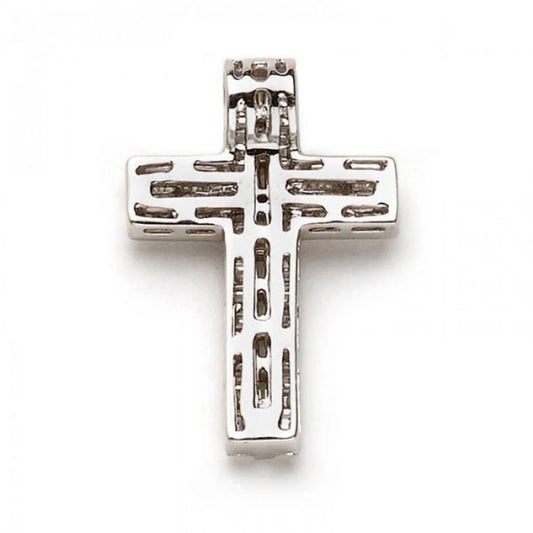 Baguette Cut Diamond Cross Pendant, 0.72 carat total