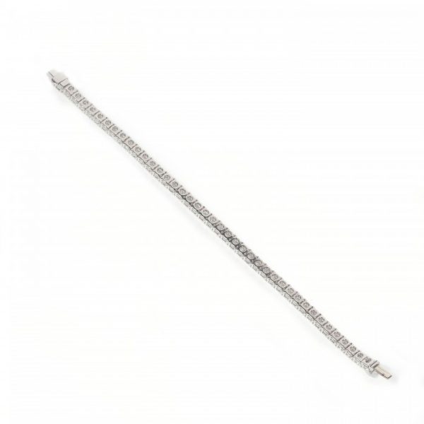 Platinum and Diamond Line Bracelet, 9.90 carats