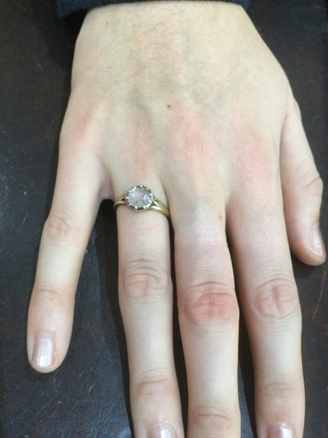 Antique 0.70ct Rose Cut Diamond Ring