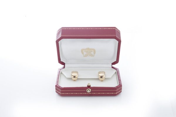 Cartier Vintage 18ct Yellow Gold and Diamond Clip On Earrings, with original box, Circa 1990s