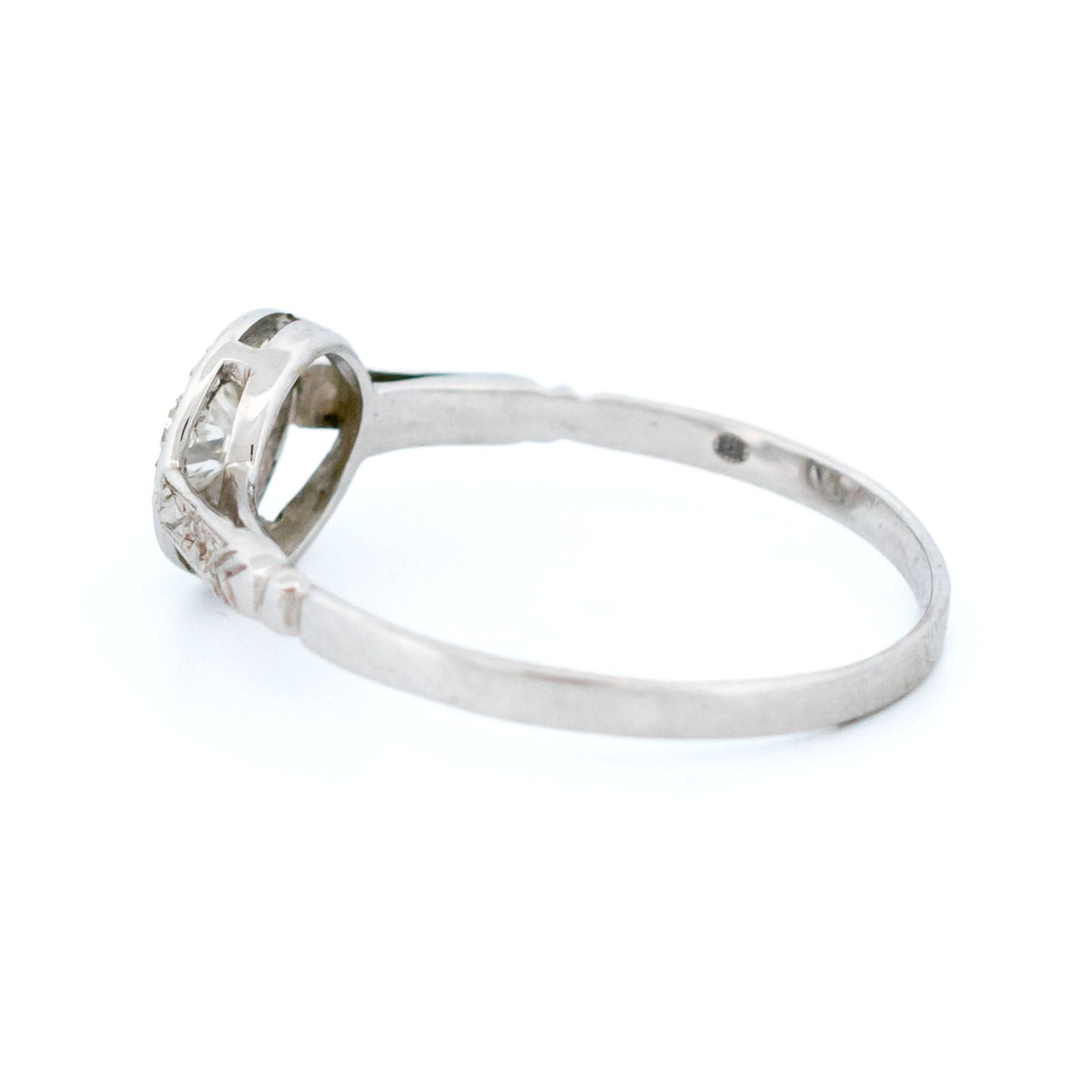 Vintage 14 Carat White Gold Diamond Halo Cluster Ring, 0.25 Carat