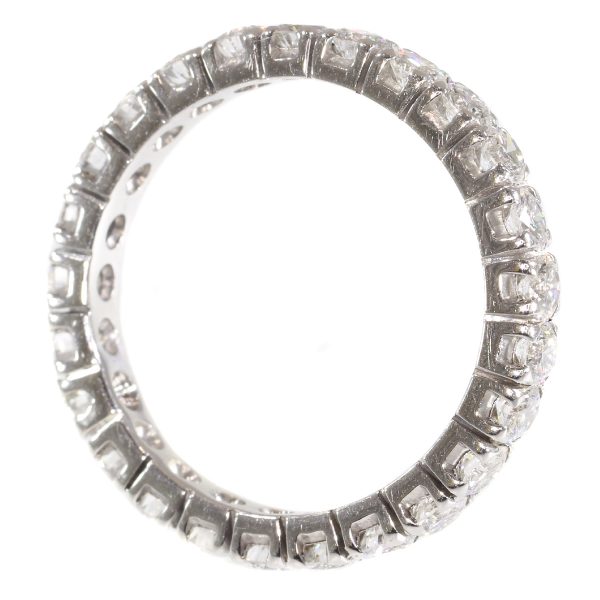 Vintage Diamond Full Eternity Ring, 2.50 carats, 18ct White Gold, c.1970