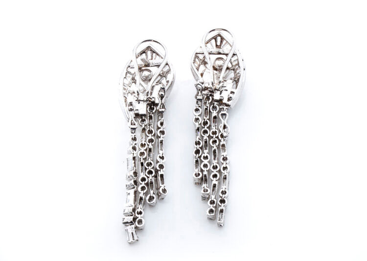 6ct Diamond Day and Evening Detachable Earrings in 18ct White Gold