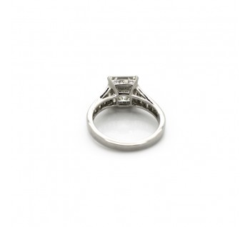 Emerald-Cut 3.02ct Diamond and Platinum Engagement Ring