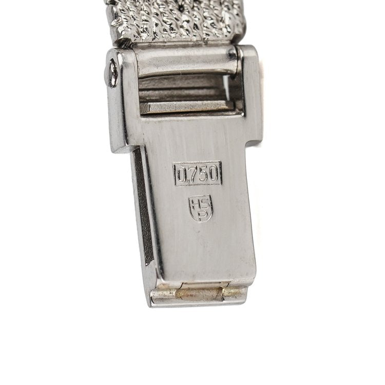 Vintage Ebel 18ct White Gold and Diamond Set Octagonal Bracelet Watch