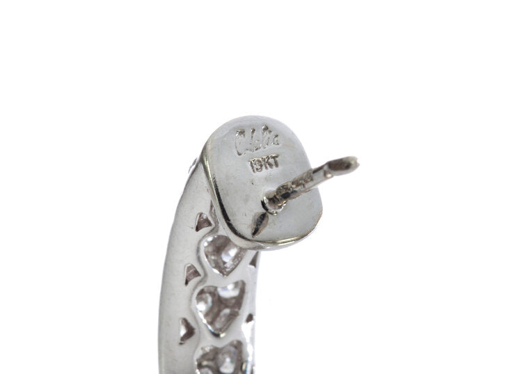 Odelia 8.19ct Diamond Hoop Earrings in 18ct White Gold