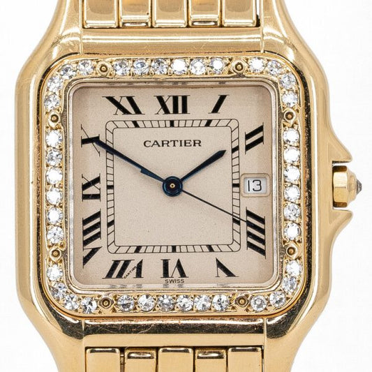 Cartier Panthere Rare Jumbo 18ct Yellow Gold and Diamond 29mm Quartz Watch, Circa 1990s