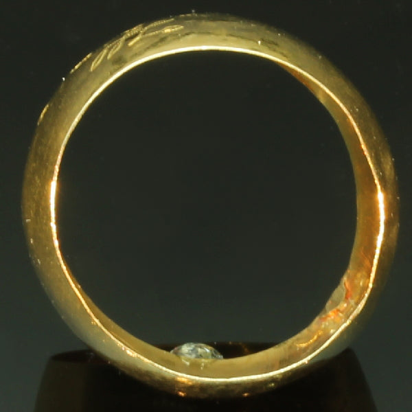 Rare Antique 18ct Yellow Gold Zeeland Wedding Band