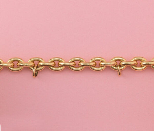 Vintage French 18ct Yellow Gold Link Bracelet, Circa 1980