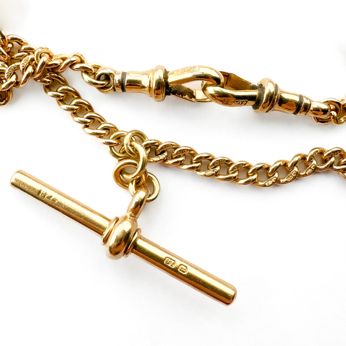 16.5" Narrow Curb Link Albert Chain