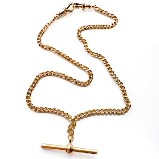 16.5" Narrow Curb Link Albert Chain