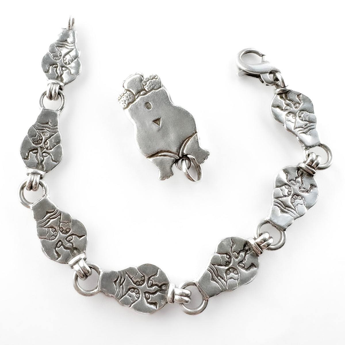 Patrick Mavros Silver Hippo Bracelet & Pendant