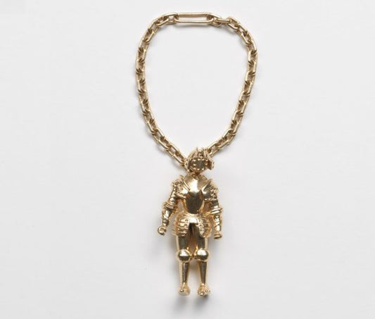 Vintage 14ct Yellow Gold Knight Articulated Keychain