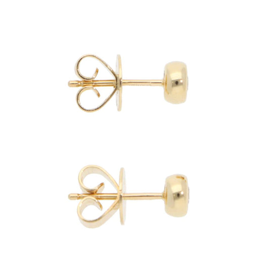 Contemporary Diamond Stud Earrings In 18 Carat Yellow Gold
