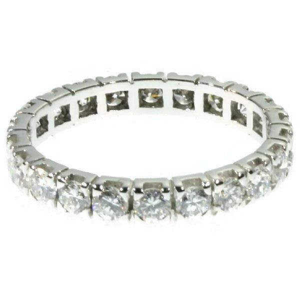 Vintage 2.20ct Diamond Full Eternity 18ct White Gold Ring