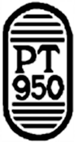 Platinum 950 stamp