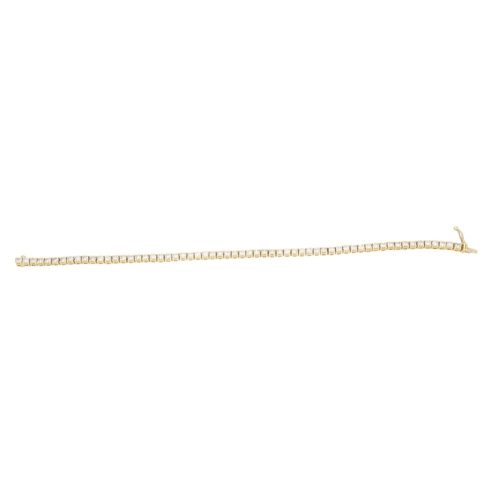 Diamond Line Bracelet in 18ct Yellow Gold 3.50ct