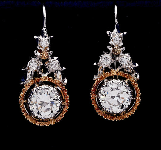 Exclusive Vintage Mario Buccellati 2.50ct Diamond Drop Earrings