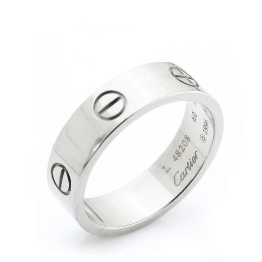 Cartier Love Ring in 18ct White Gold, with Cartier Box, Circa 1996