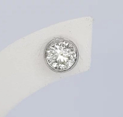 1.00ct Brilliant Cut Diamond Stud Earrings in 18ct White Gold