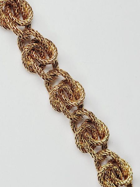 Vintage 18ct Yellow Gold Woven Link Bracelet, Circa 1970s