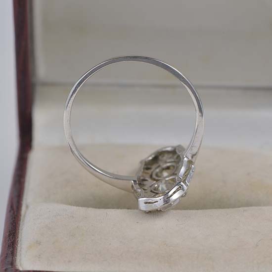 Edwardian Antique 1ct Old Cut Diamond Trilogy Panel Ring