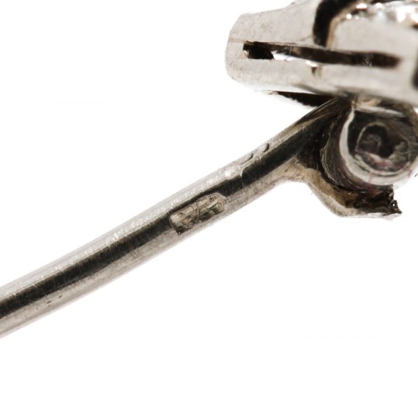 Antique Victorian Old Cut Diamond and Platinum Bow Brooch, 1.44cts