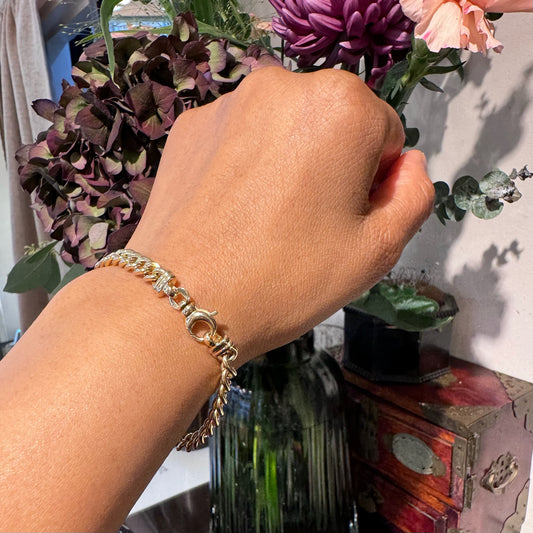 14k Yellow Gold Curb Link Bracelet 17000-9053