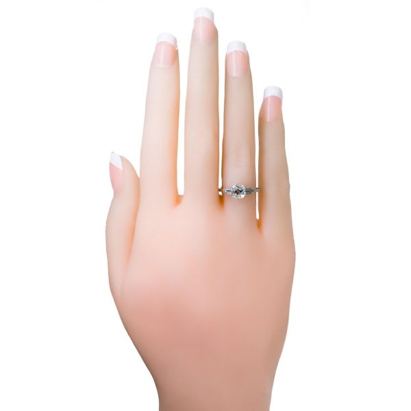 Antique Art Deco 1.14ct Cushion Cut Diamond Ring, Platinum