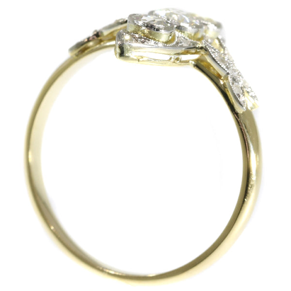 Antique Belle Epoque Marquise Shaped Diamond Ring