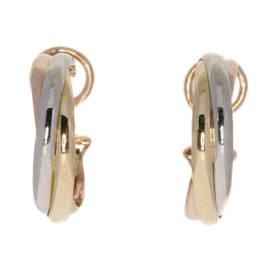 Vintage Cartier Trinity Tri-Colour Gold Ear Clips