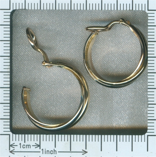 Vintage Cartier Trinity Tri-Colour Gold Ear Clips