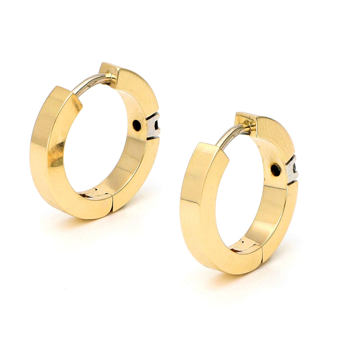 Diamond 14 Carat Gold Creole Earrings