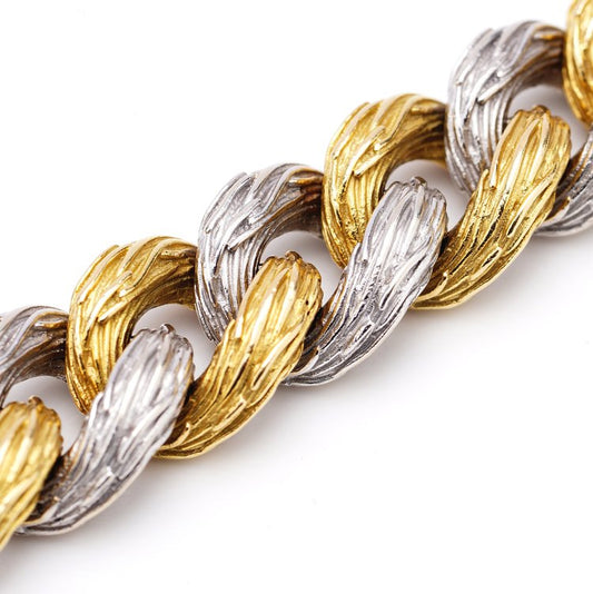 Vintage Van Cleef and Arpels Hammered 18ct Gold Bracelet