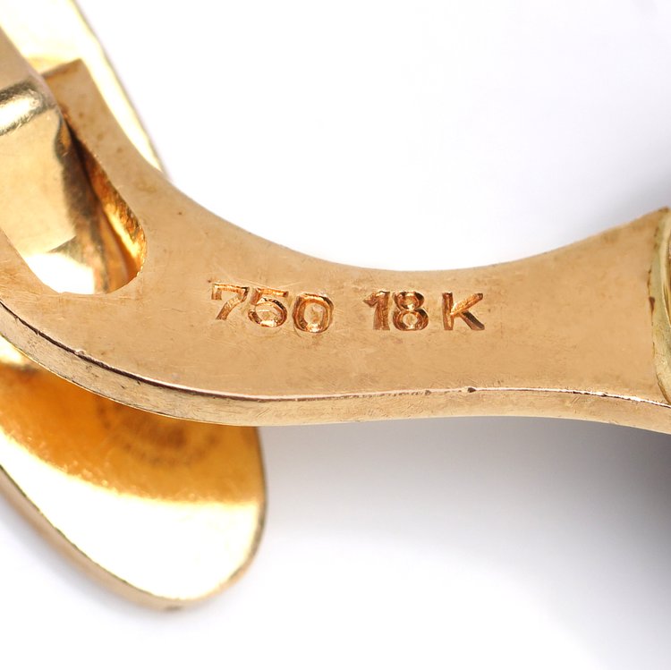 Vintage Georg Jensen 18ct Gold Cufflinks with Lapis Lazuli