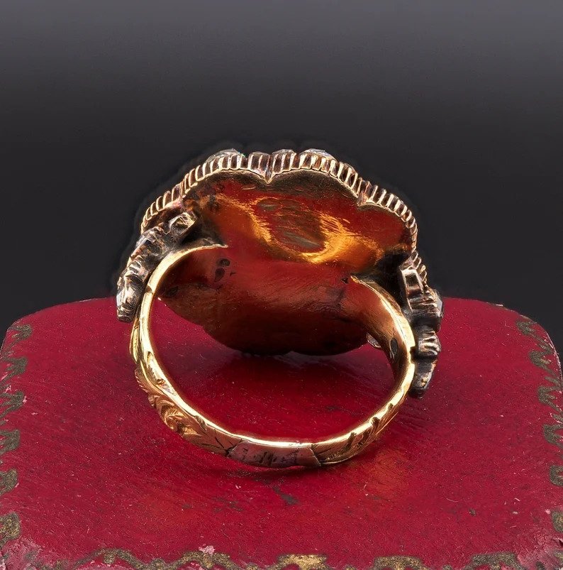 Antique Georgian 4.5ct Rose Cut Diamond Cluster Ring