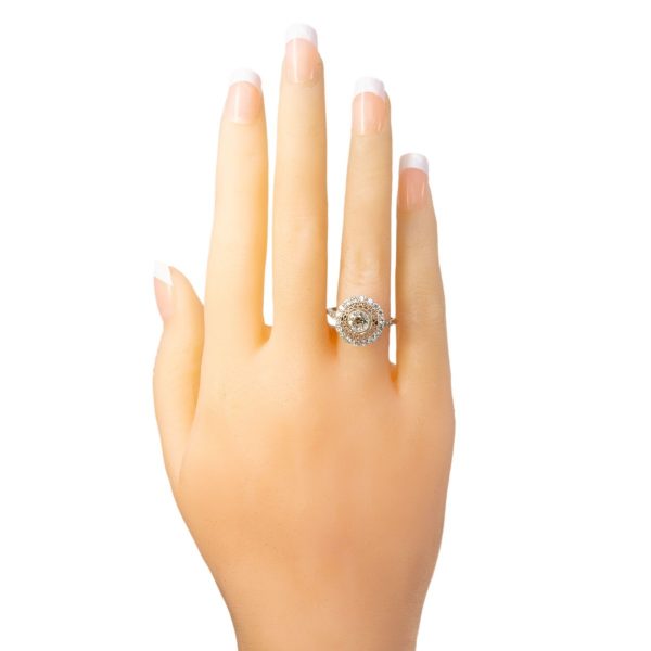 Vintage Old European Cut Diamond Ring, Platinum